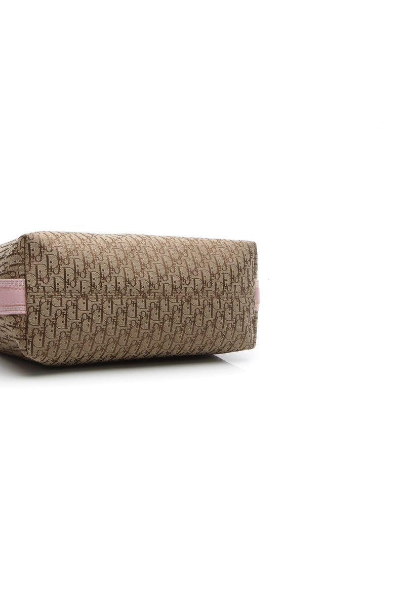 Street Chic Messenger Bag - Beige/Pink