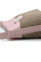 Street Chic Messenger Bag - Beige/Pink