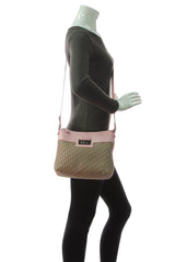 Street Chic Messenger Bag - Beige/Pink