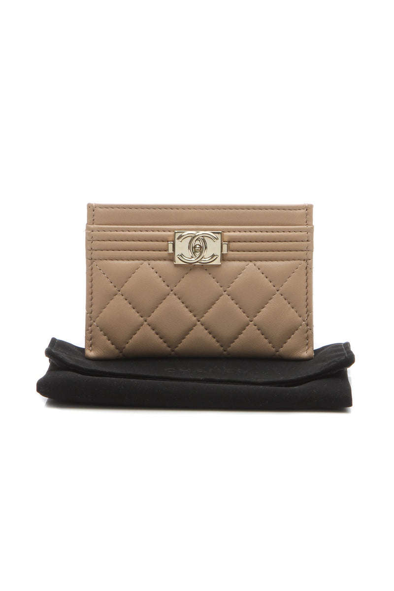 Boy Card Holder - Beige