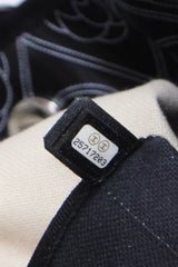 Camellia Medium Shopping Tote Bag - Black/Beige