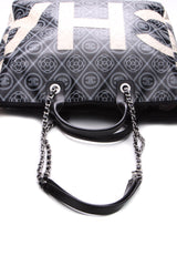 Camellia Medium Shopping Tote Bag - Black/Beige