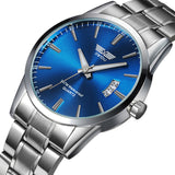 Men's single day steel watches, non mechanical watches, foreign trade watches wholesale
