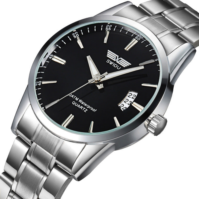 Men's single day steel watches, non mechanical watches, foreign trade watches wholesale