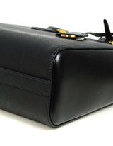 Black Saffiano Mini Top Handle Bag
