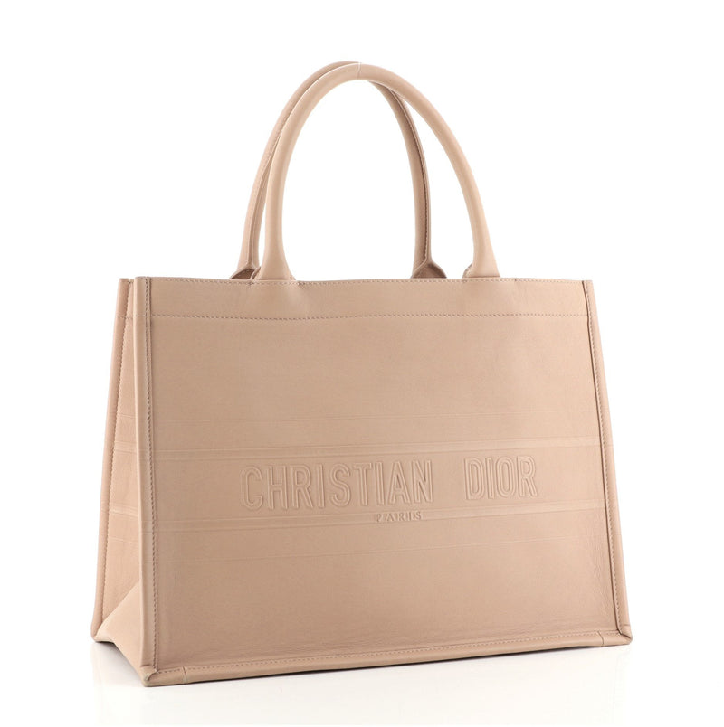 Book Tote Embossed Leather Small