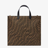 Fendi Brown Jacquard Ff Vertigo Bag