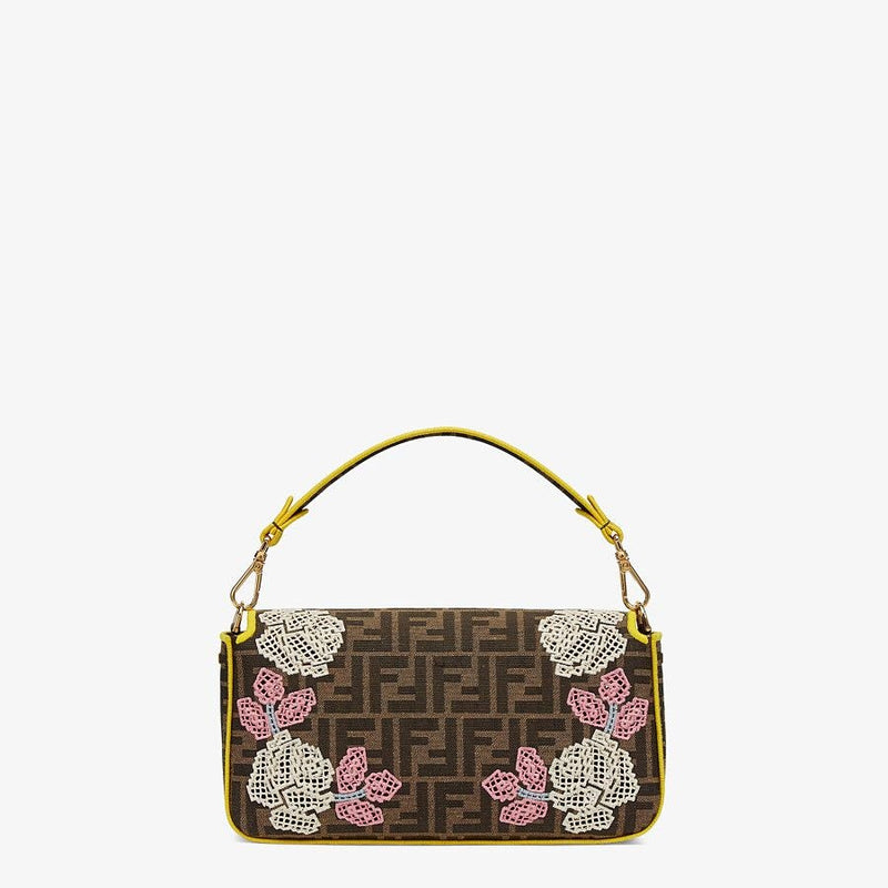 Fendi Embroidered Ff Fabric Bag