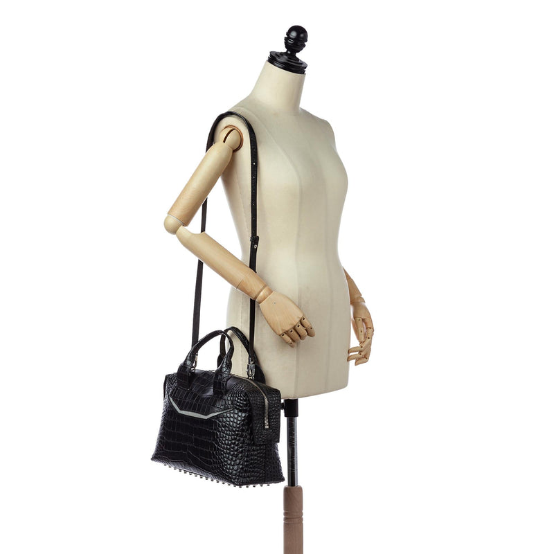 Alexander Wang Rocco Embossed Leather Satchel