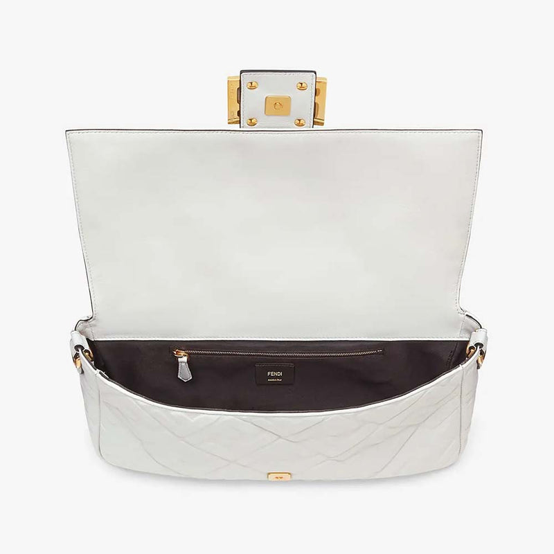 BAGUETTE LARGE White Leather Bag