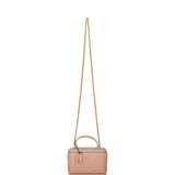 Chanel Beige Quilted Lambskin Small Top Handle Vanity Bag Antique Gold Hardware
