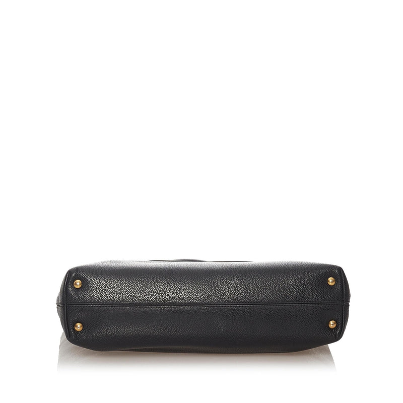 Chanel CC Caviar Leather Tote Bag