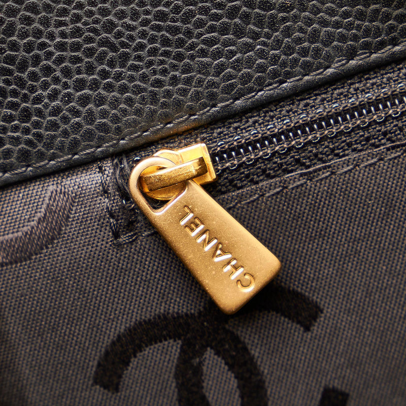 Chanel CC Caviar Leather Tote Bag