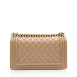 Chanel Iridescent Shiny Calfskin Old Medium Boy Bag