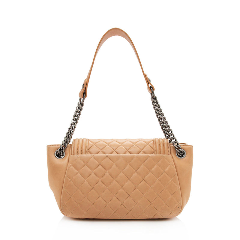 Chanel Lambskin Accordion Boy Chain Shoulder Bag