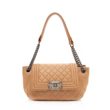 Chanel Lambskin Accordion Boy Chain Shoulder Bag