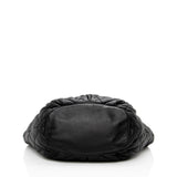 Chanel Lambskin Bubble Quilted Drawstring Shoulder Bag