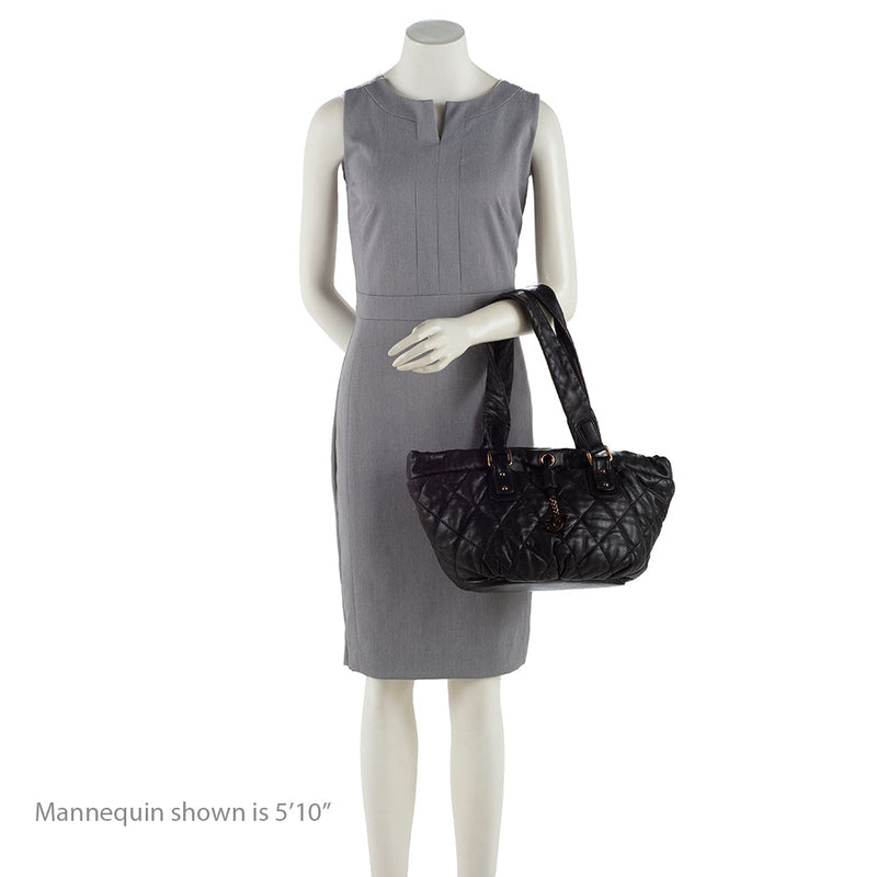 Chanel Lambskin Bubble Quilted Drawstring Shoulder Bag
