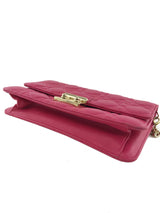 Christian Dior Cannage Quilted Leather Wallet-On-Chain Bag