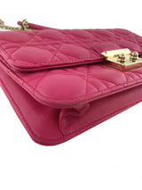 Christian Dior Cannage Quilted Leather Wallet-On-Chain Bag