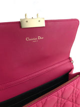 Christian Dior Cannage Quilted Leather Wallet-On-Chain Bag
