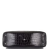Christian Dior Black Diorissimo Pocket Matte Alligator Tote Silver Hardware