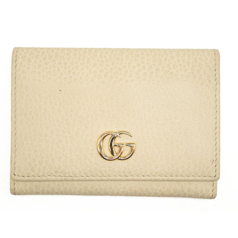 GG MARMONT CARD CASE WALLET White Cream