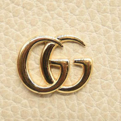 GG MARMONT CARD CASE WALLET White Cream