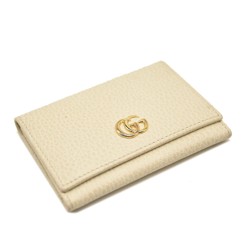 GG MARMONT CARD CASE WALLET White Cream