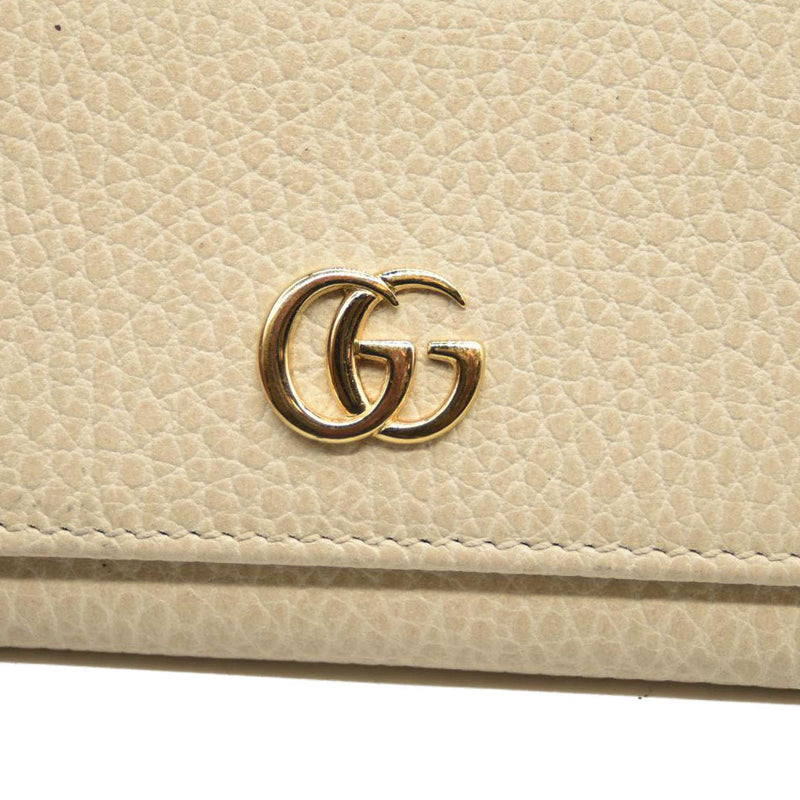 GG MARMONT CARD CASE WALLET White Cream