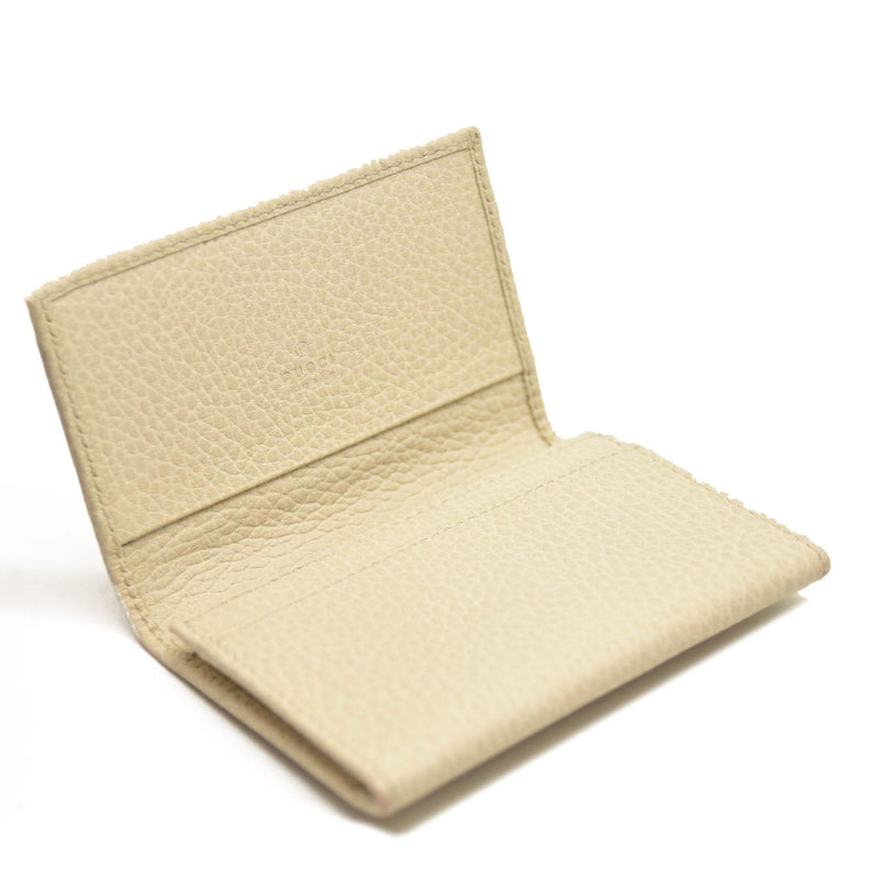 GG MARMONT CARD CASE WALLET White Cream
