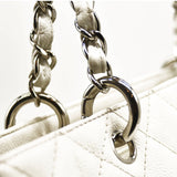 CHANEL Caviar Grand Shopping Tote GST White