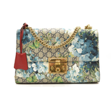 GUCCI GG Supreme Blooms Medium Padlock Shoulder Bag