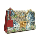 GUCCI GG Supreme Blooms Medium Padlock Shoulder Bag