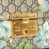 GUCCI GG Supreme Blooms Medium Padlock Shoulder Bag