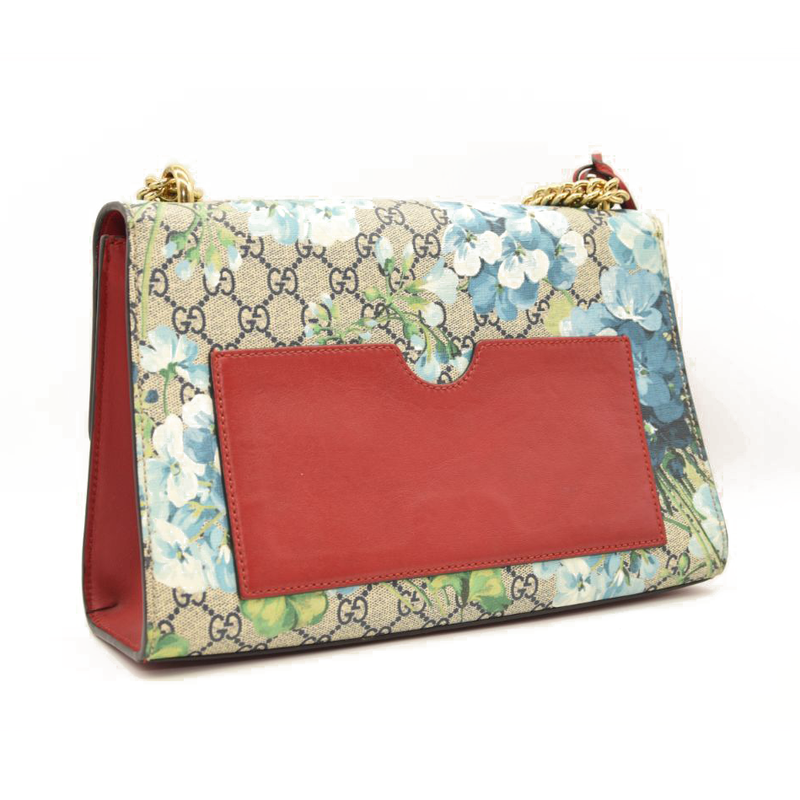 GUCCI GG Supreme Blooms Medium Padlock Shoulder Bag
