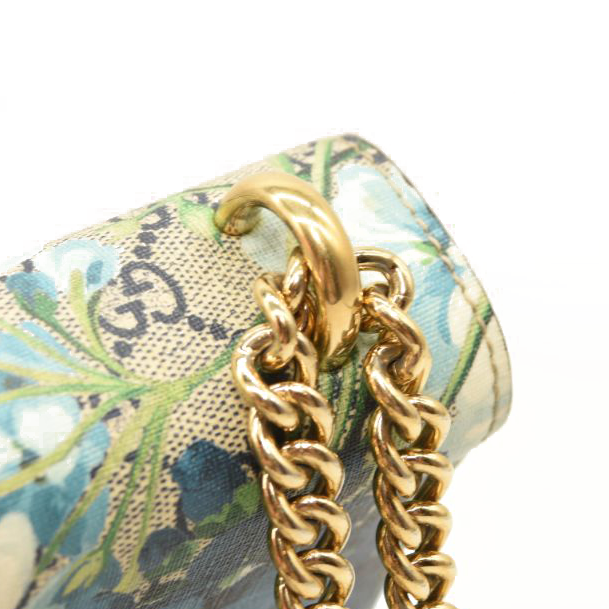 GUCCI GG Supreme Blooms Medium Padlock Shoulder Bag