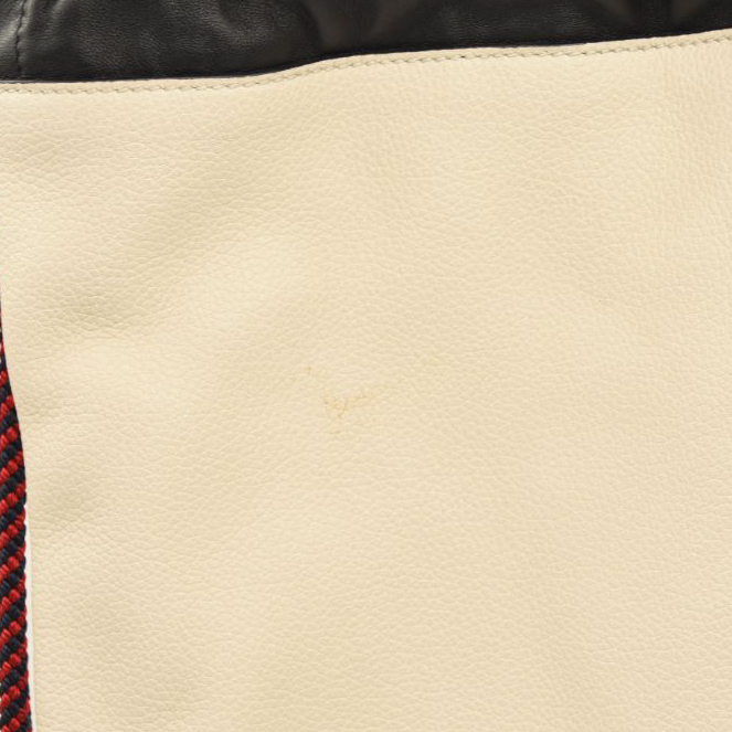 Gucci Calfskin Logo Drawstring Backpack Mystic White