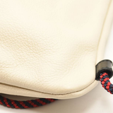 Gucci Calfskin Logo Drawstring Backpack Mystic White