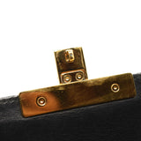 GUCCI GG Supreme Monogram Calfskin Medium Padlock Shoulder Bag Beige Black Cuir