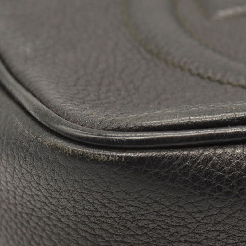 GUCCI Pebbled Calfskin Small Soho Disco Bag Black