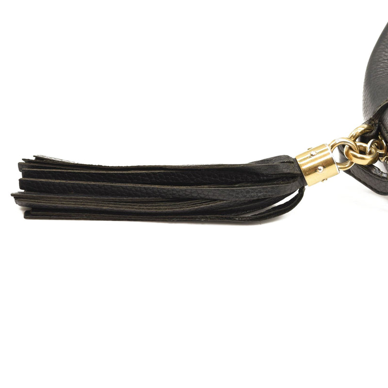 GUCCI Pebbled Calfskin Small Soho Disco Bag Black