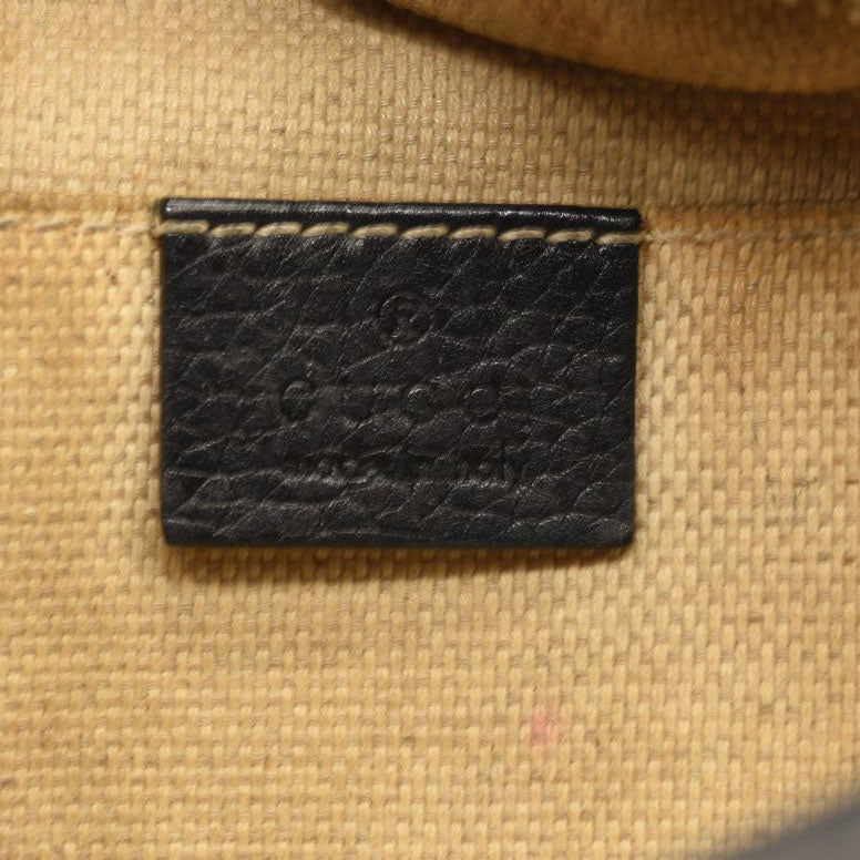 GUCCI Pebbled Calfskin Small Soho Disco Bag Black