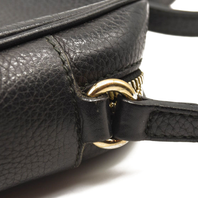 GUCCI Pebbled Calfskin Small Soho Disco Bag Black