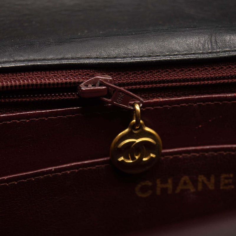 Chanel Lambskin Quilted XL Jumbo Single Flap Black Shoulder Bag