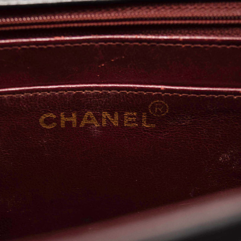 Chanel Lambskin Quilted XL Jumbo Single Flap Black Shoulder Bag