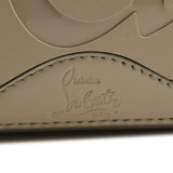 NEW CHRISTIAN LOUBOUTIN Calfskin Spikes Small East West Cabata Tote Light Grey