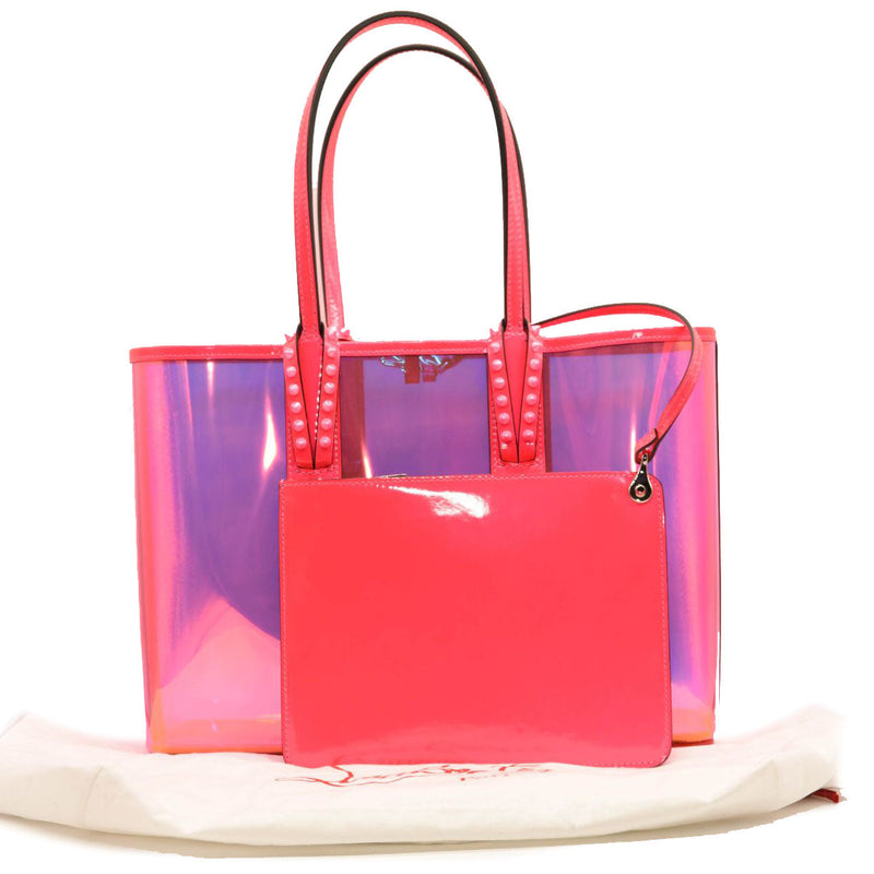 CHRISTIAN LOUBOUTIN PVC Spikes East West Small Cabata Tote Multicolor
