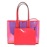 CHRISTIAN LOUBOUTIN PVC Spikes East West Small Cabata Tote Multicolor
