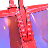 CHRISTIAN LOUBOUTIN PVC Spikes East West Small Cabata Tote Multicolor
